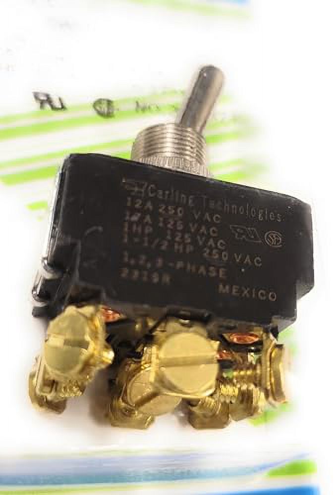 Toggle Switch 3PDT 17 AMP 125V 12A 250V PHILMORE 30-10240 Screw Contacts 1-1/2 HP 3 Pole ON-Off-ON Maintain Switch 1/2
