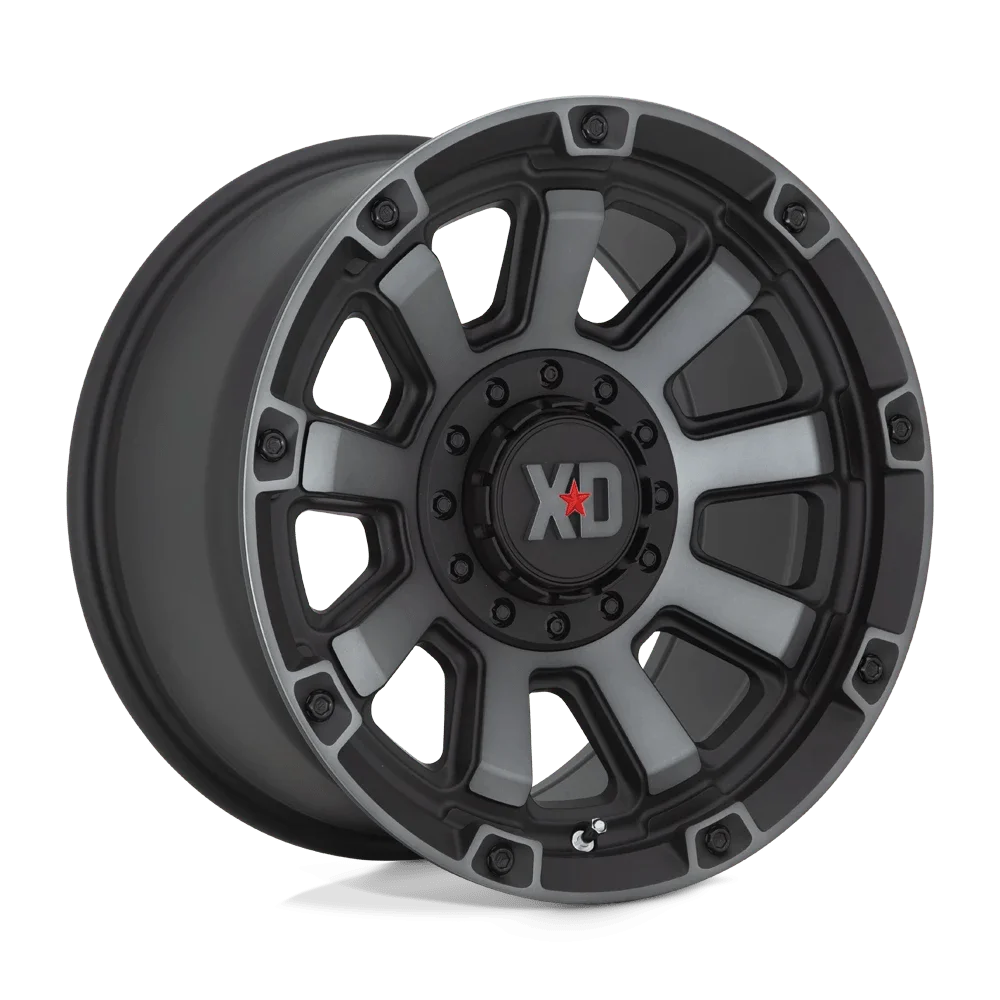 Xd Xd852 Gauntlet 20X9 8X165.1 0Et 124.2Cb Satin Black With Gray Tint Wheel