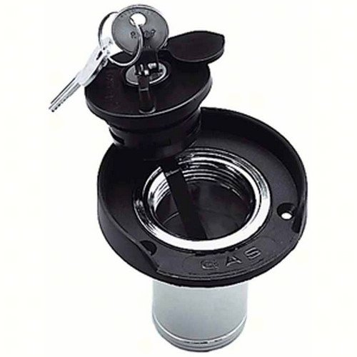 Perko 1399DP0CHR Locking Gas Fill with Black Polymer Flange and Cap for 1.5