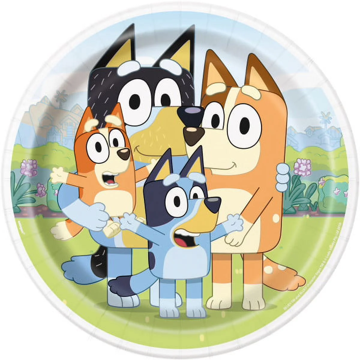 Bluey Birthday Party Supplies Bundle includes 16 Lunch Plates, 16 Lunch Napkins, 1 Table Cover, 1 Happy Birthday Banner (Bundle for 16)