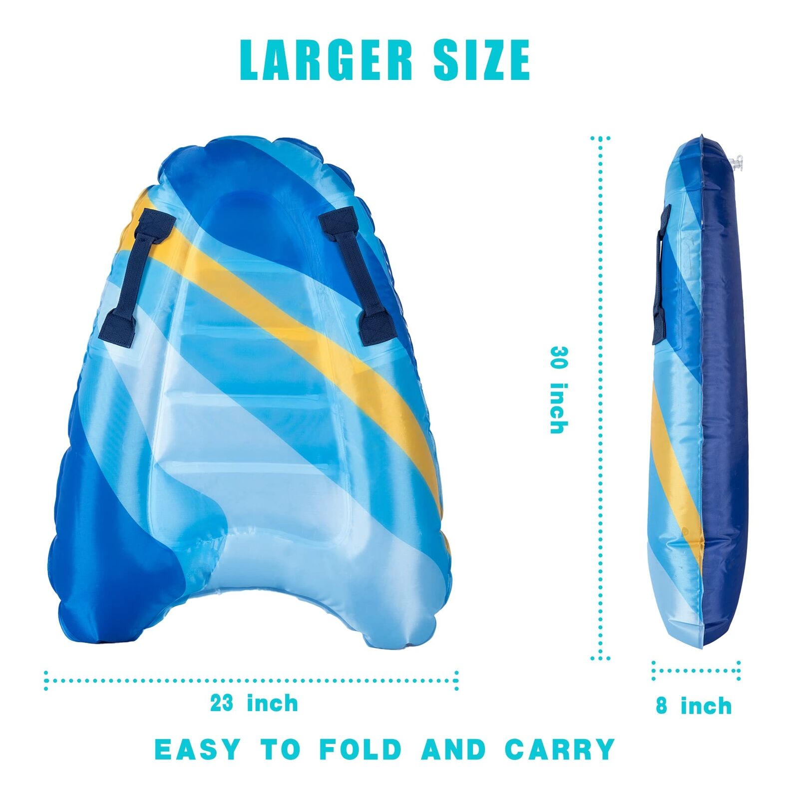 Inflatable Foldable Floating Bed Float Surfboard Beach Swimming Pool Raft Water