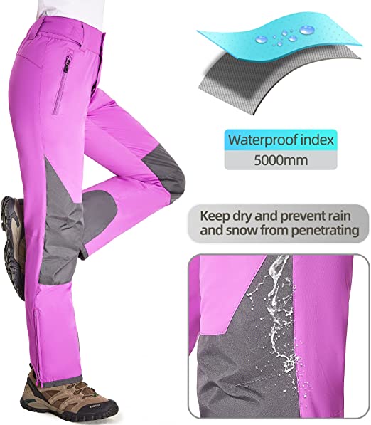 Womens Snow Ski Pants Snowboard Insulated Waterproof Windproof Ripstop Winter Pants