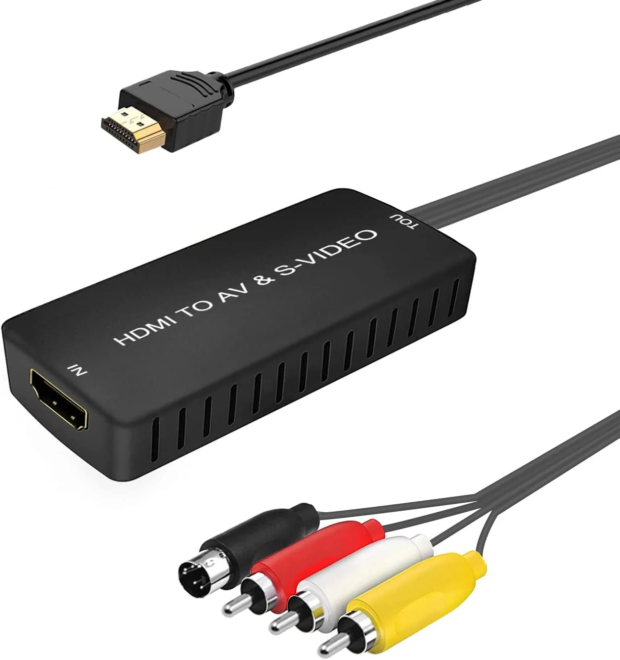 HDMI to SVideo Converter HDMI to RCA Adapter R/L Audio Video Converter Adapter Support 1080P Compatible PS3/PS4,