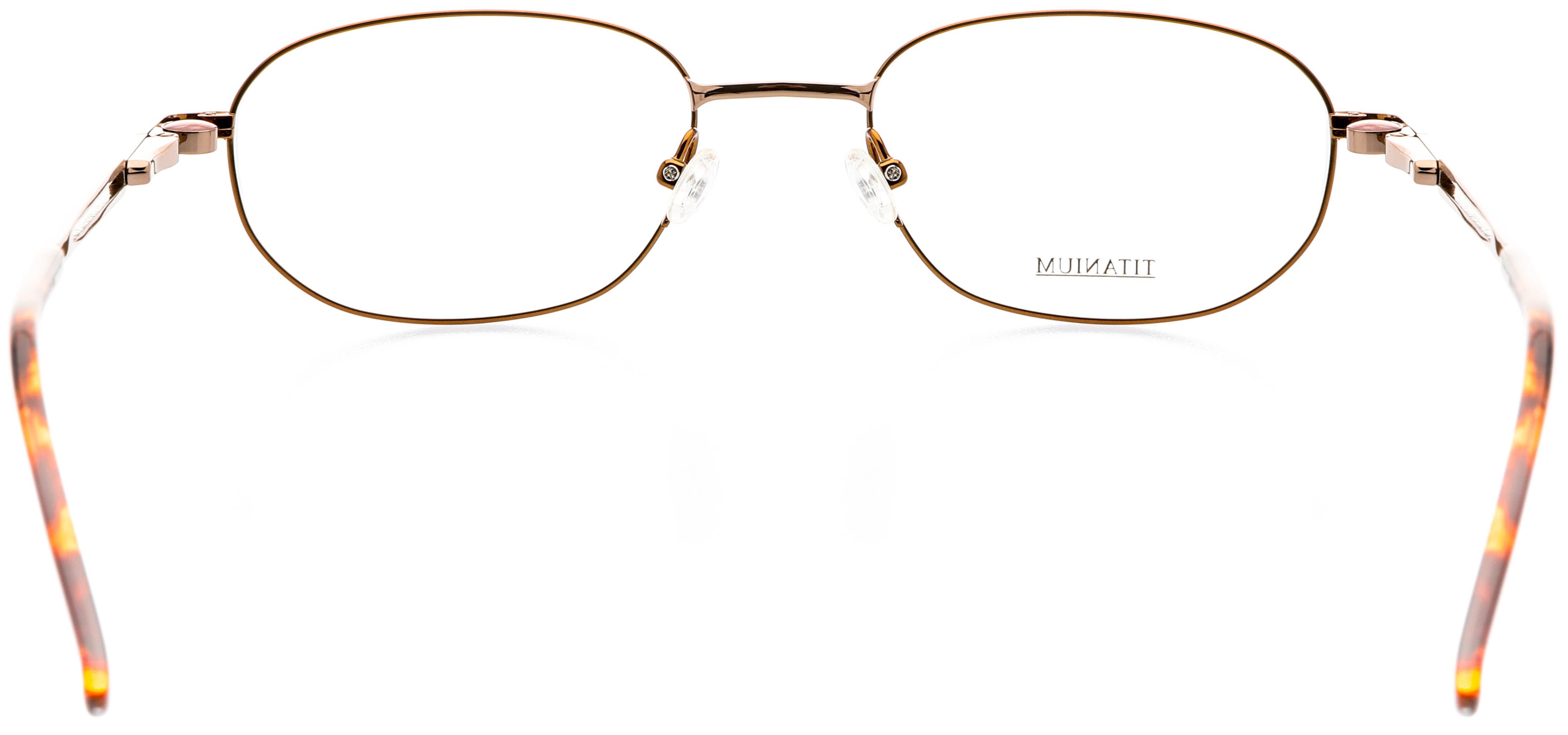 Optical Eyewear - Rectangle Shape, Titanium Full Rim Frame - Prescription Eyeglasses RX, Copper Brown