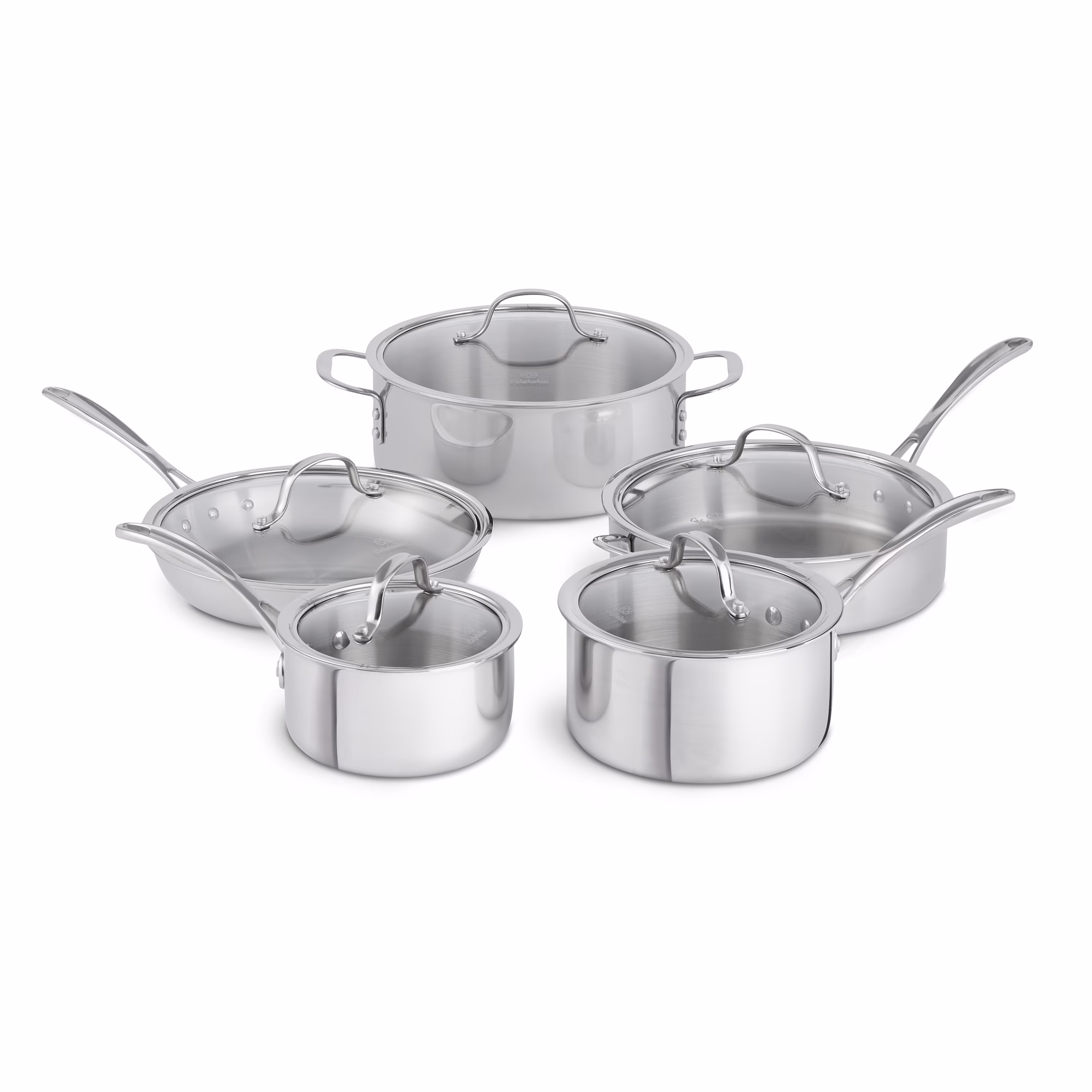 Calphalon Tri-Ply Stainless Steel 10-Piece Cookware Set