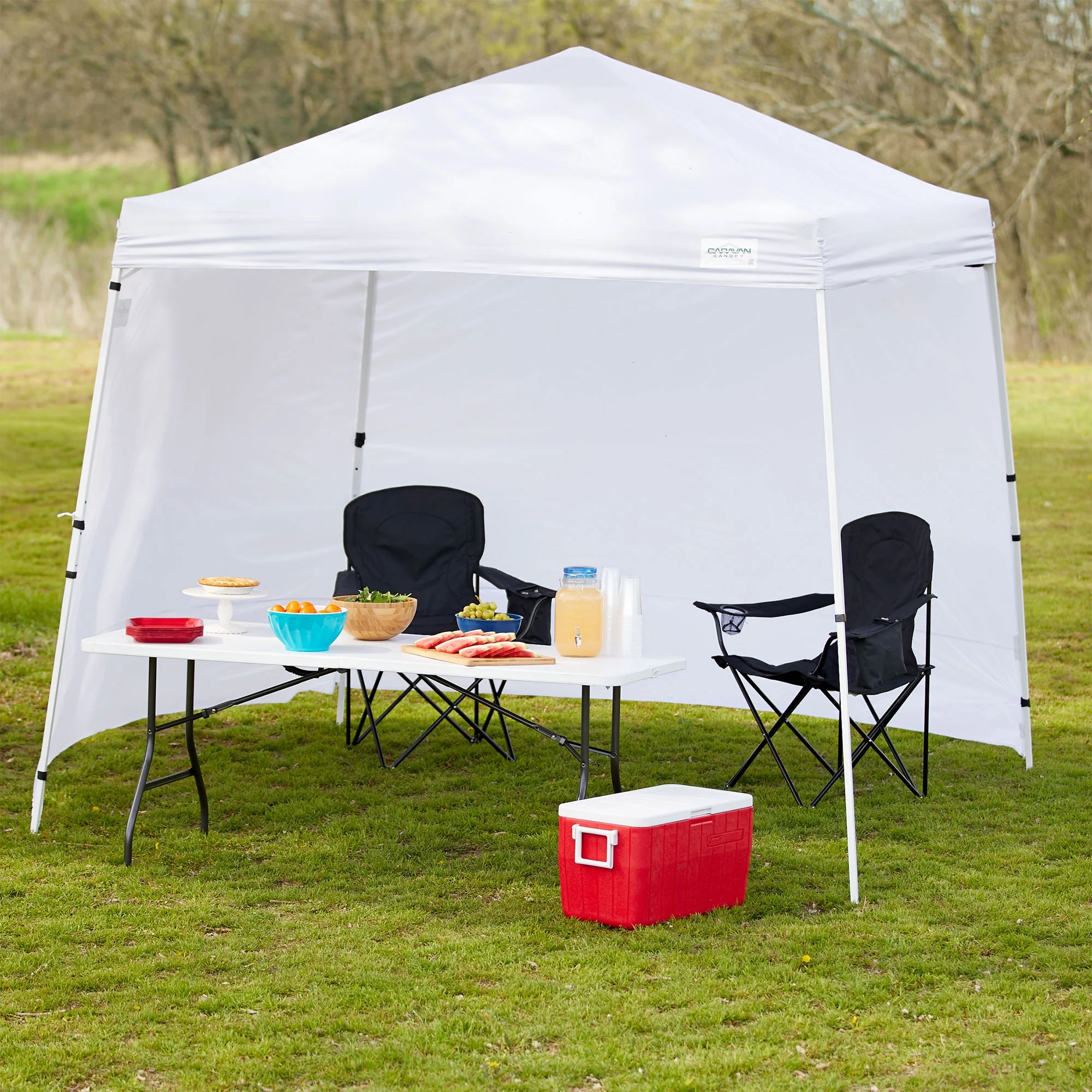 Caravan Canopy V Series Sidewalls w/V Series 2 Angled Leg Canopy & 4 Plates