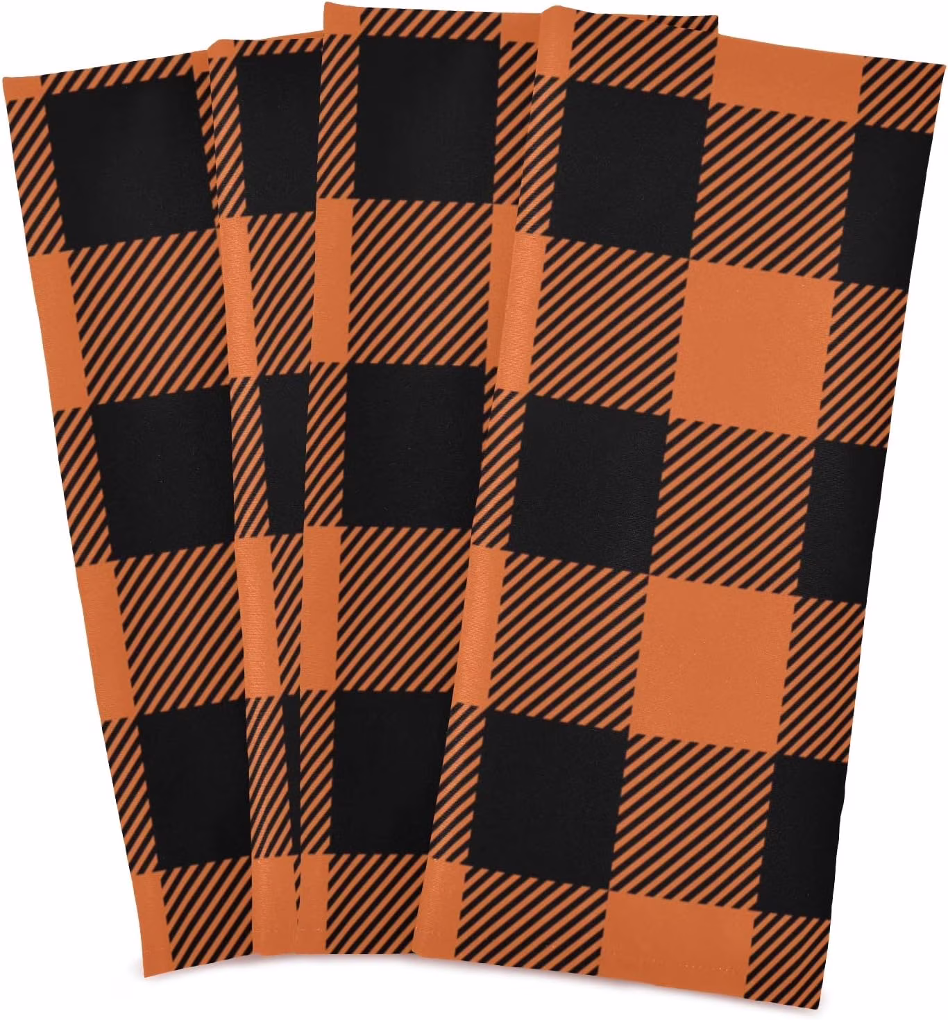 Coolnut Plaid Kitchen Dish Towel Set of 4, Super Absorbent Soft Drying Cloth Tea Bar Towels, 28 x 18 Inch