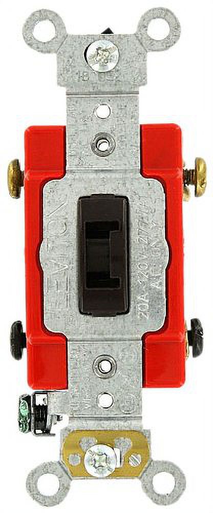 Leviton 1222-2L 20 Amp, 120/277 Volt, Toggle Locking Double-Pole AC Quiet Switch