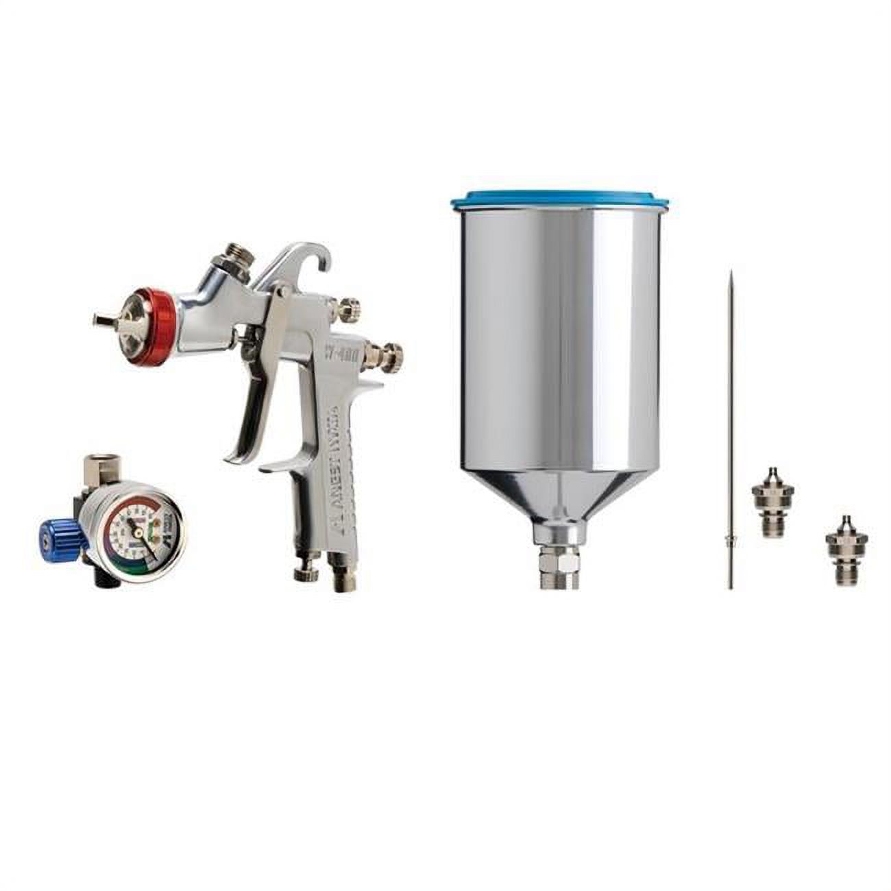Anest Iwata IWA9278 W400LV-WBX Multi Tip Value Spray Gun Set, Chrome