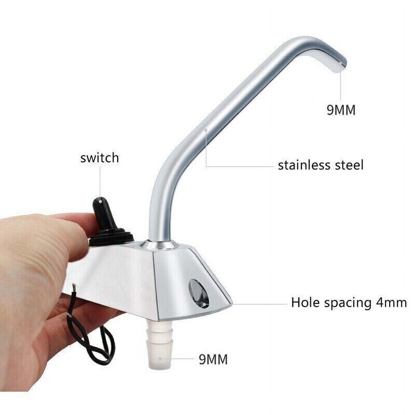 RV Kitchen Spout Tall Faucet Stainless Steel Hand Pump New Old Style
