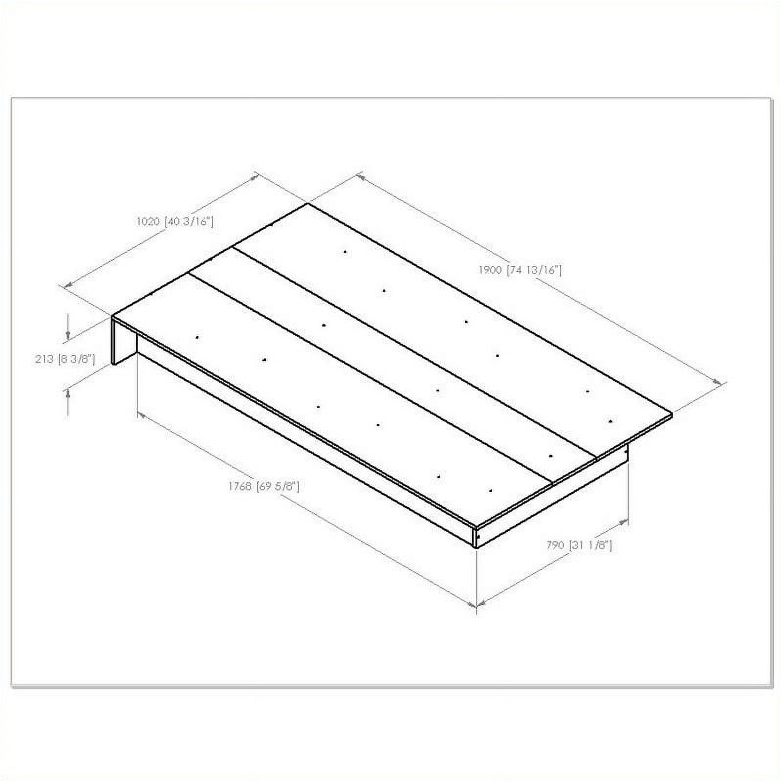 Roseberry Kids Contemporary Wood Twin Platform Bed in Cherry