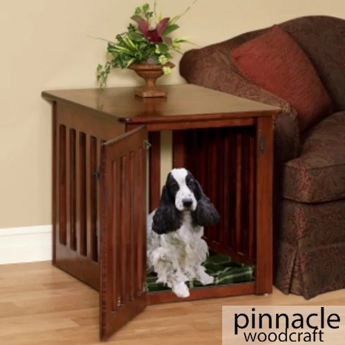 DOG CRATE END TABLE – WOODBrown Maple White Size medium
