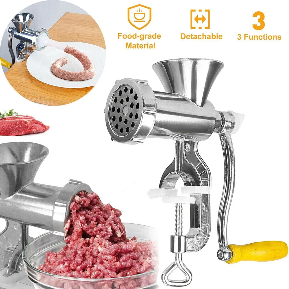 JahyShow Manual Meat Mincer - Easy to Use and Clean Aluminum Alloy Grinder