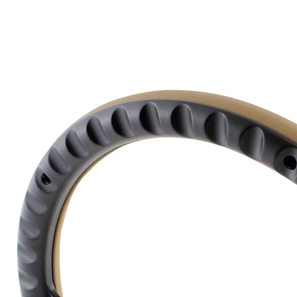 67-74 FORD Bronco Full-size 14 Inch Black (9 Hole) Classic Steering Wheel Mahogany Wood with Aluminum Rivets Half Wrap