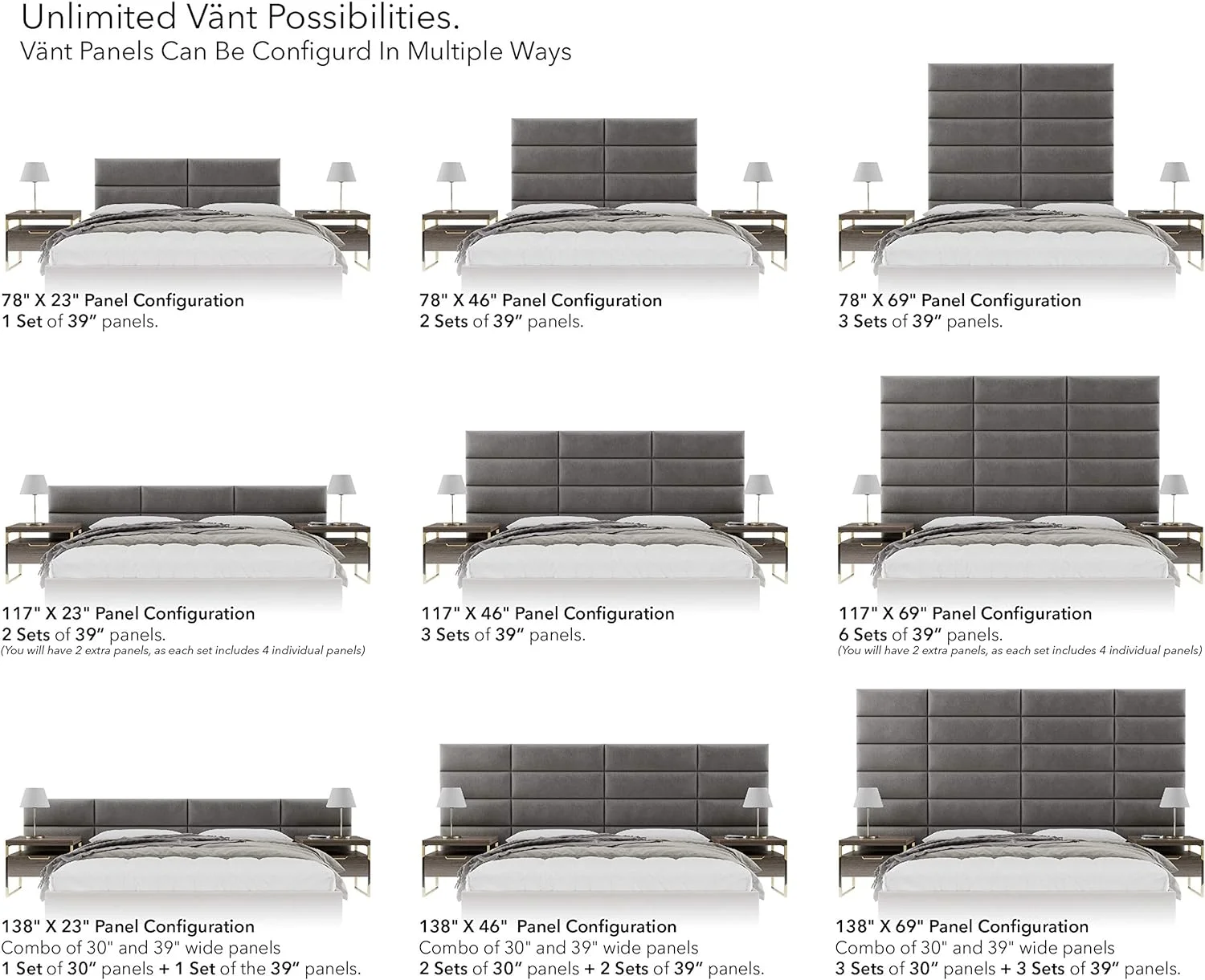 Upholstered Headboards - Accent Wall Panels - Velvet Emerald Green - /King - Set Of 4 Panels (Each Individual Panel 39