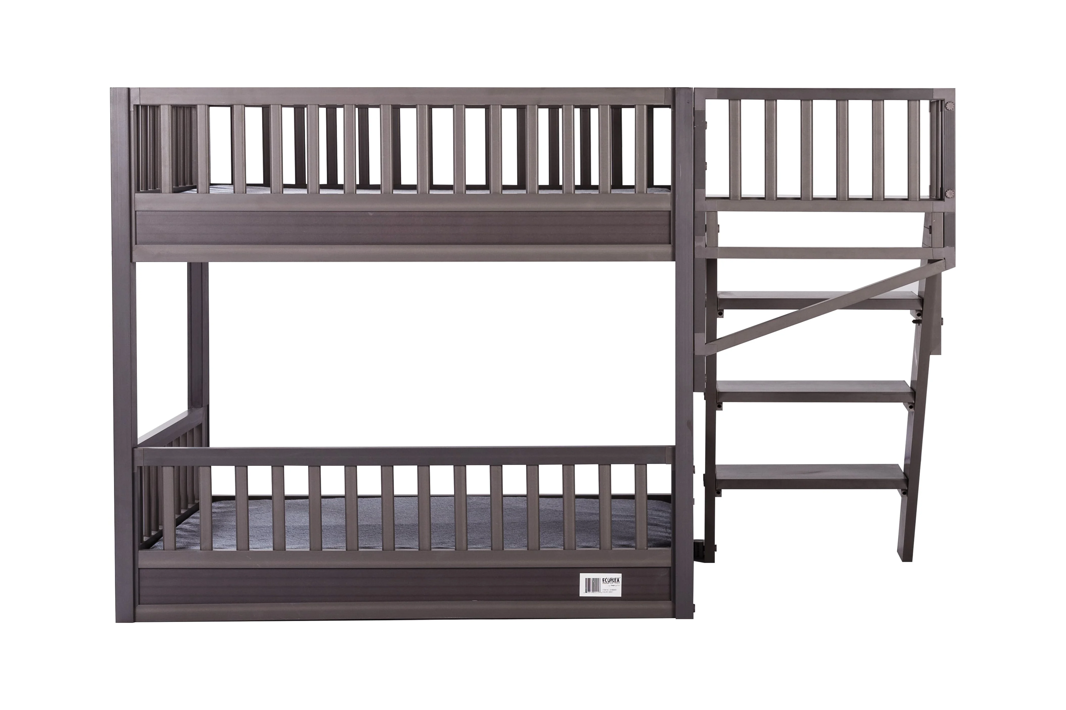 Ecoflex Dog Bunk Bed with Removable Cushions, Gray