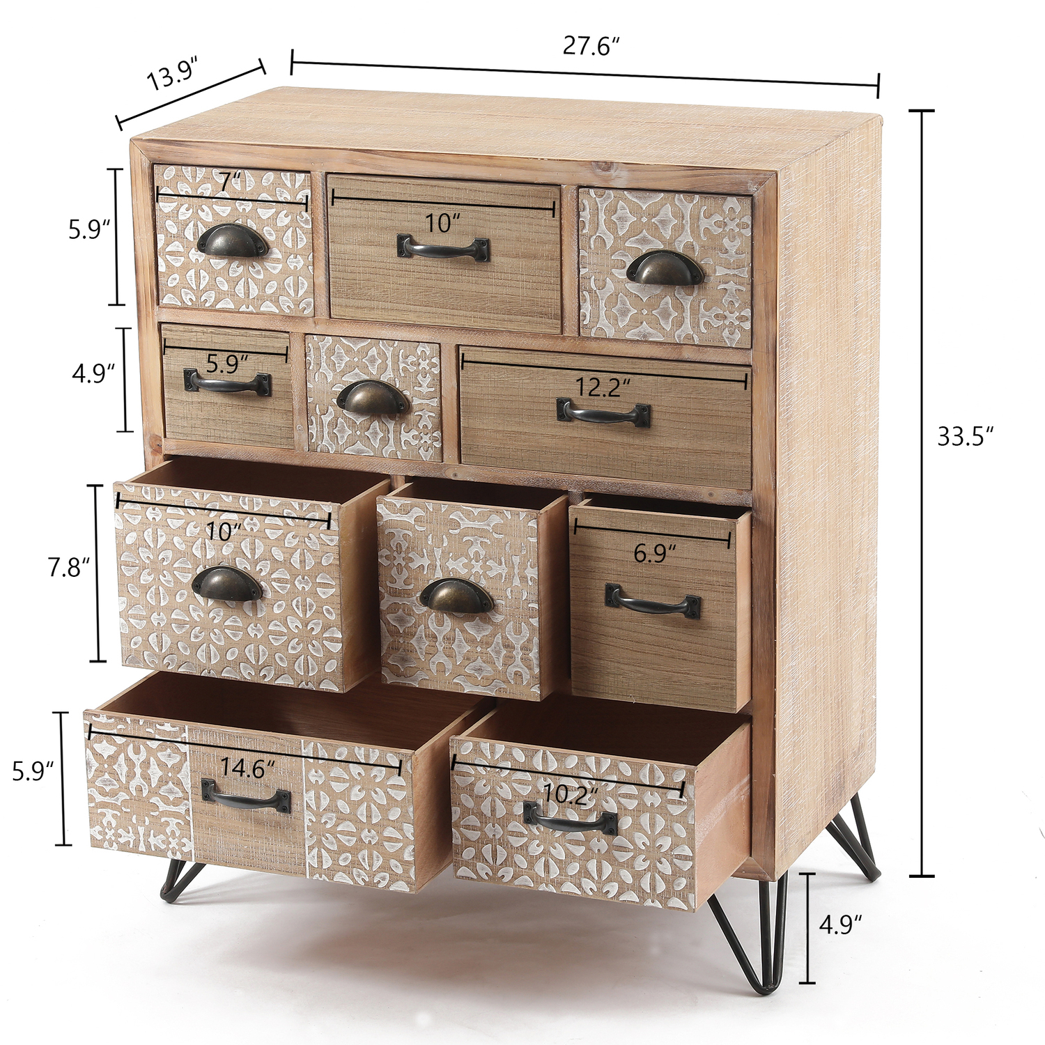 HomeStock Seaside Style 11-Drawer 33.5