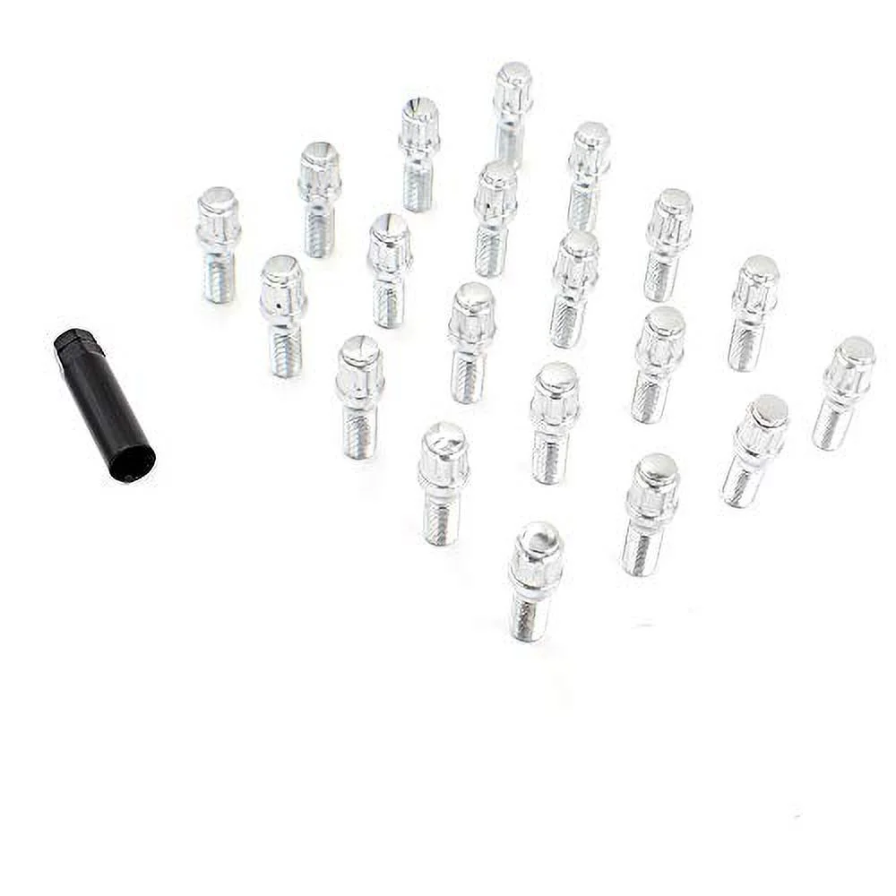 Revolution 63K54828 M14-1.55 x 28 in. Black & Chrome 5 Lug Wheel Installation Kit