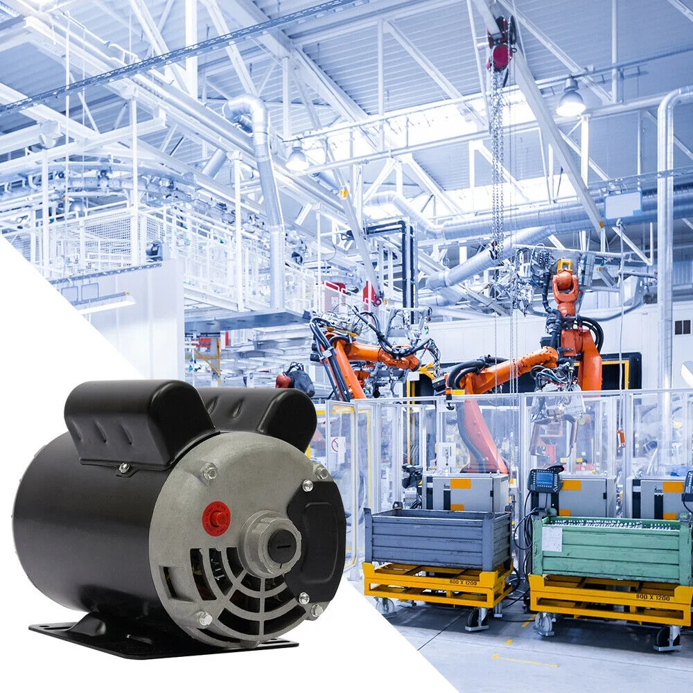 TFCFL 5 HP SPL 3450 RPM Air Compressor Single Phase 56 Frame Electric Motor 208v-230v