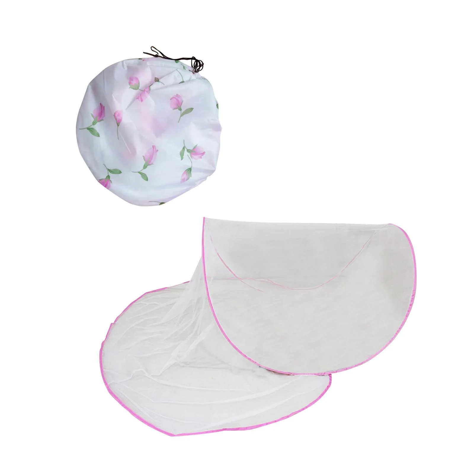 Esquirla Folded Bedding Net Tent Portable Head Net Easy to Store Indoor Bedroom Rest Tent Netting Mini Sleeping Net Cover for Traveling Pink