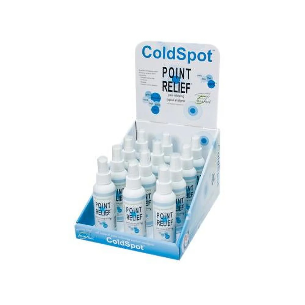Point Relief ColdSpot spray, 4 ounce, 12 pc dispenser w/display box