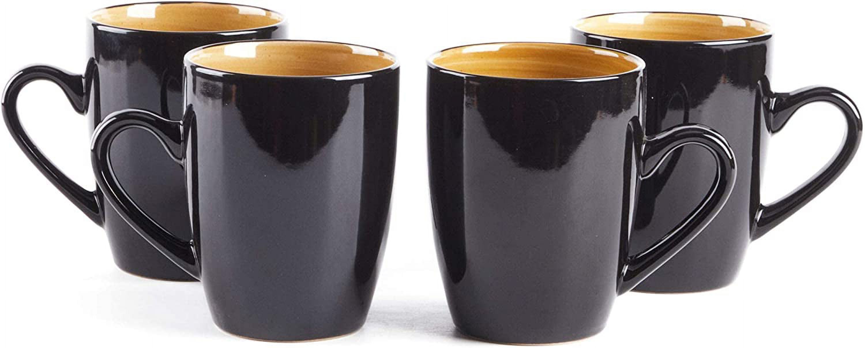 Stoneware Sonoma 16Pc Dinnerware Set, Black + Speckled Spin Wash Yellow