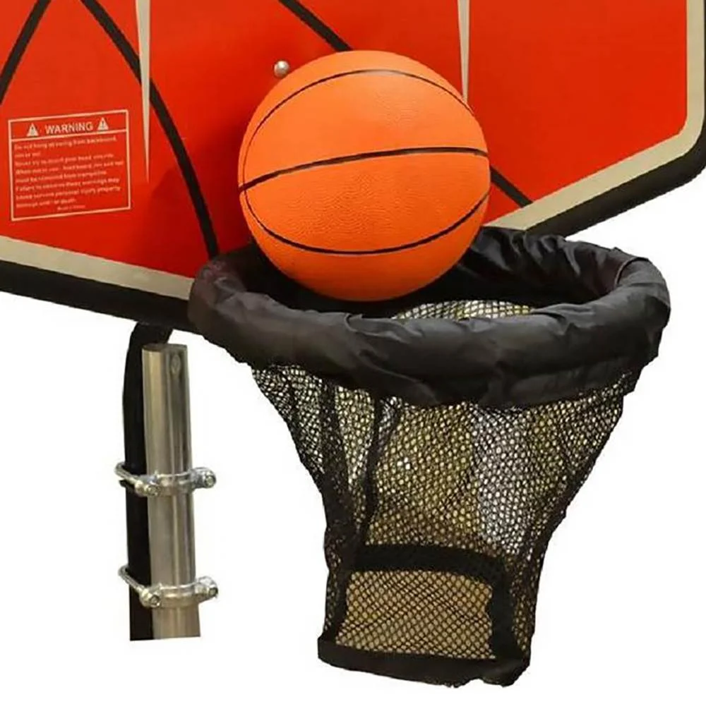 JumpKing Trampoline Basketball Hoop with Attachment and Inflatable Basketball