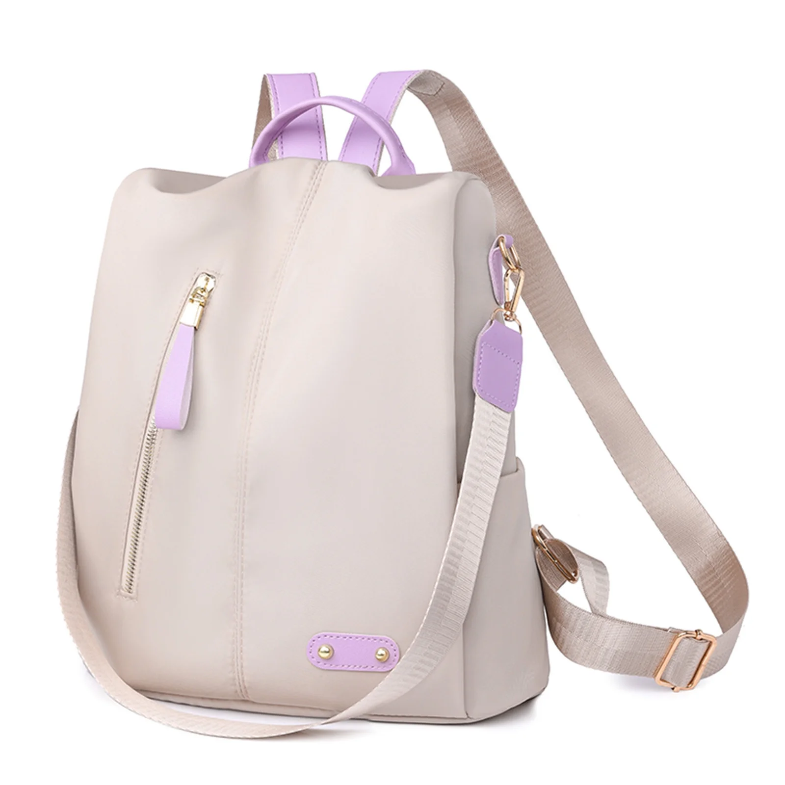 PMUYBHF Backpacks for Girls 10-12 for School Ladies Fashion Colored Fabric Shoulder Bag Large Capacity Dual Zipper Dual Purpose Backpack Ladies Handbags And Purses Drawstring Backpack for Men Small