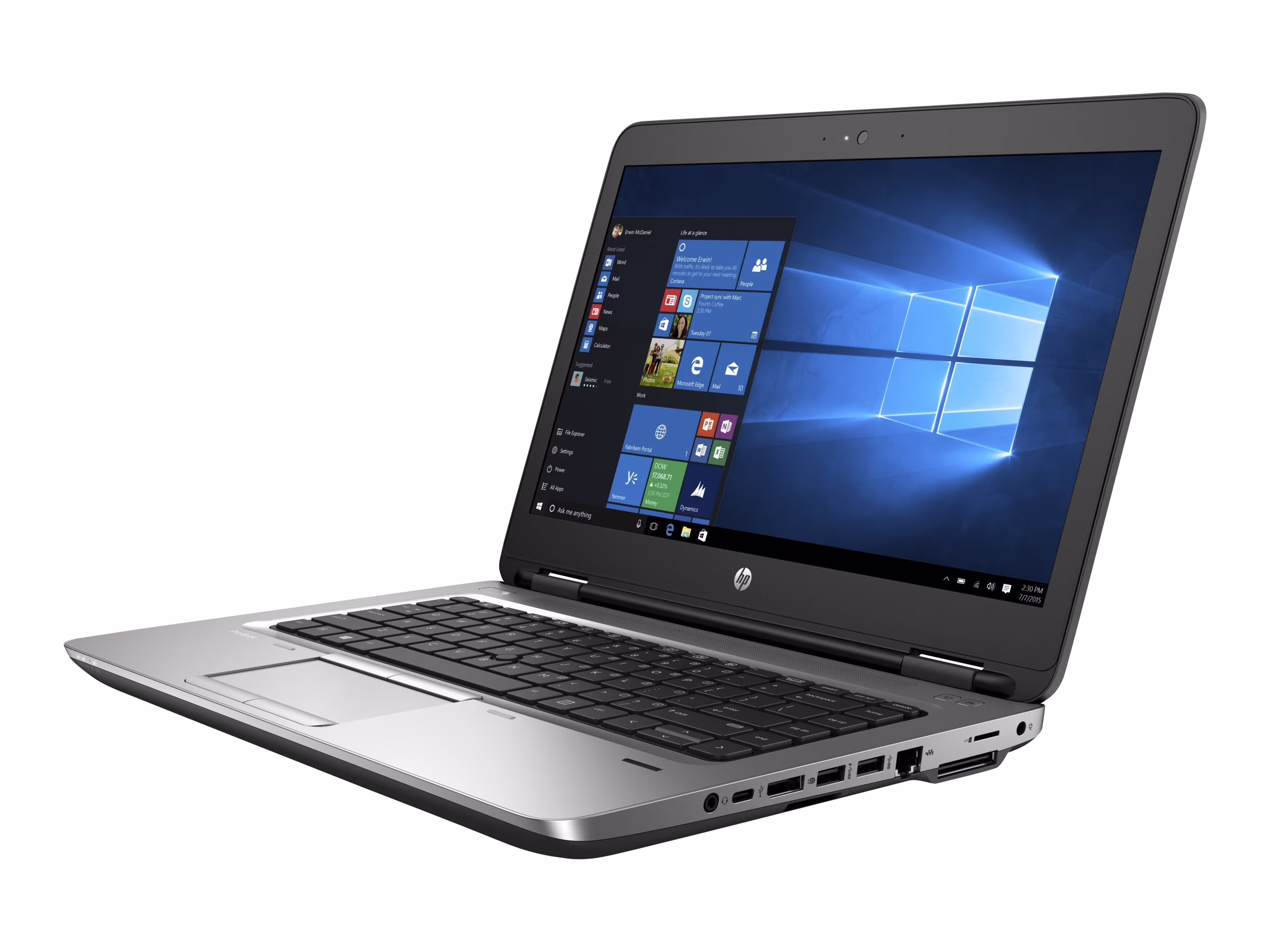HP ProBook 645 G2 Notebook - AMD A8 - PRO-8600B / up to 3 GHz - Win 7 Pro 64-bit (includes Win 10 Pro 64-bit License) - Radeon R6 - 8 GB RAM - 500 GB HDD - DVD SuperMulti - 14