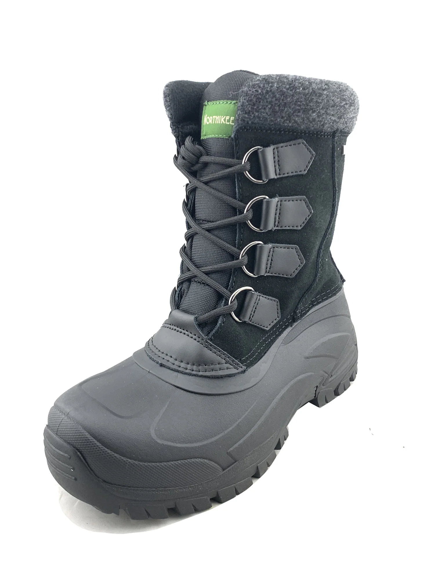 Men’s Waterproof Winter Snow Boots Warm Faux Fur Lined Hiking Boots Non-slip Insulated Winter Shoes