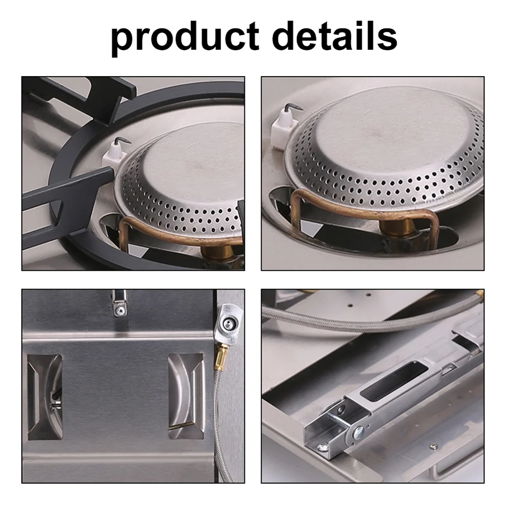 Yabuy Folding Cartridge Stoves Camping Picnic BBQ Tabletop Furnace 4000W High Power Embeddable Stoves Portable Electronic Ignition Stoves Cooking Accessory