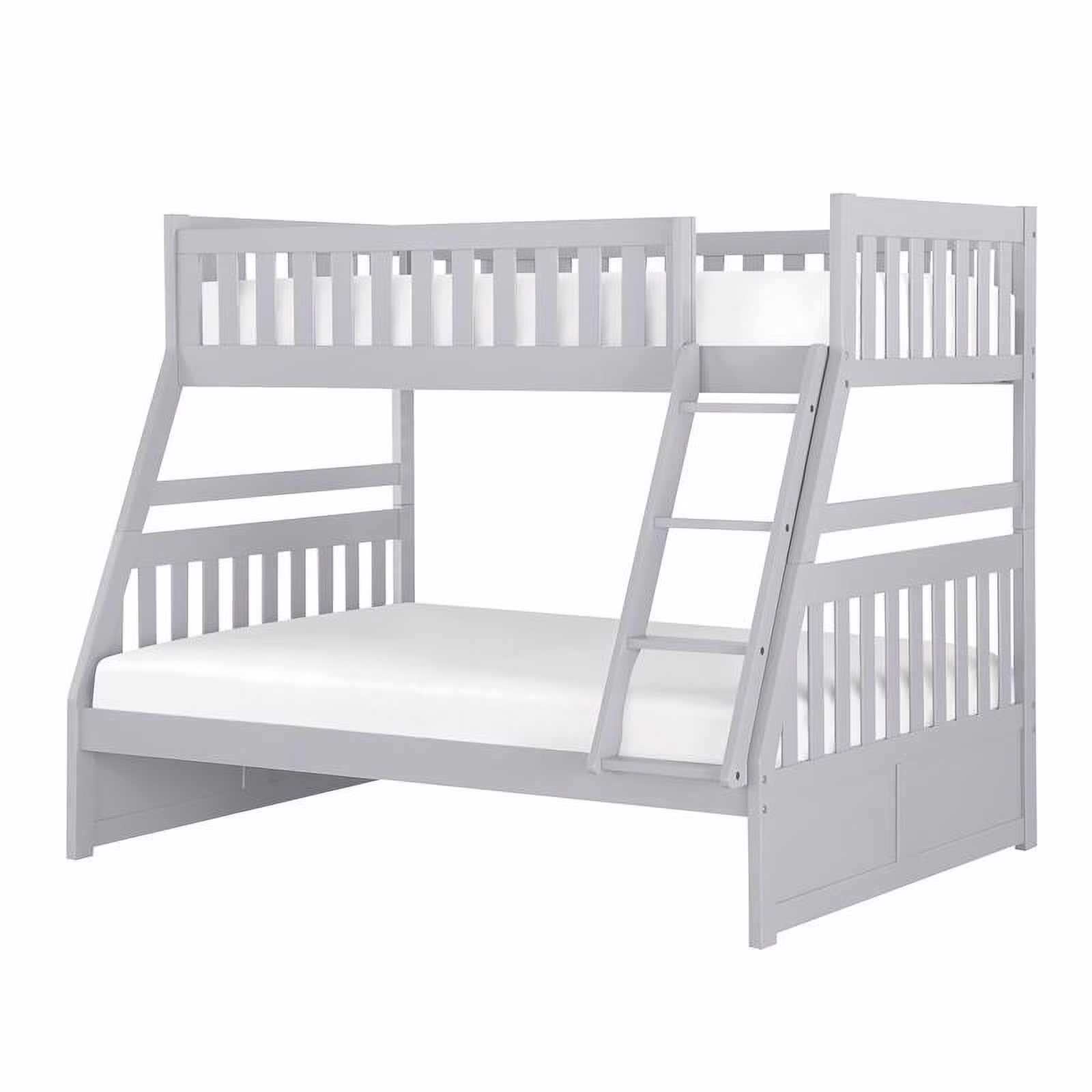Lexicon Orion Transitional Wood Twin over Full Bunk Bed in Gray