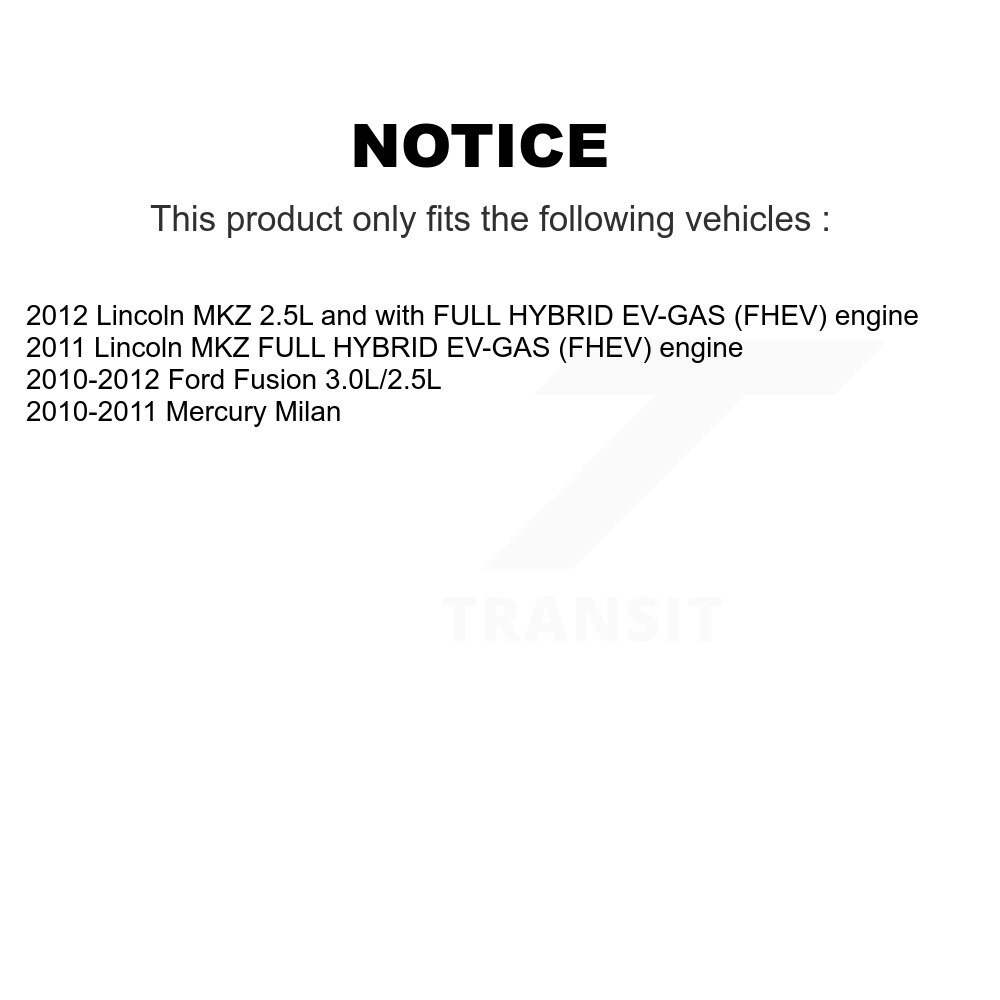 Transit Auto - Front Steering Tie Rod End & Boot Kit For Ford Fusion Lincoln MKZ Mercury Milan KTB-100810