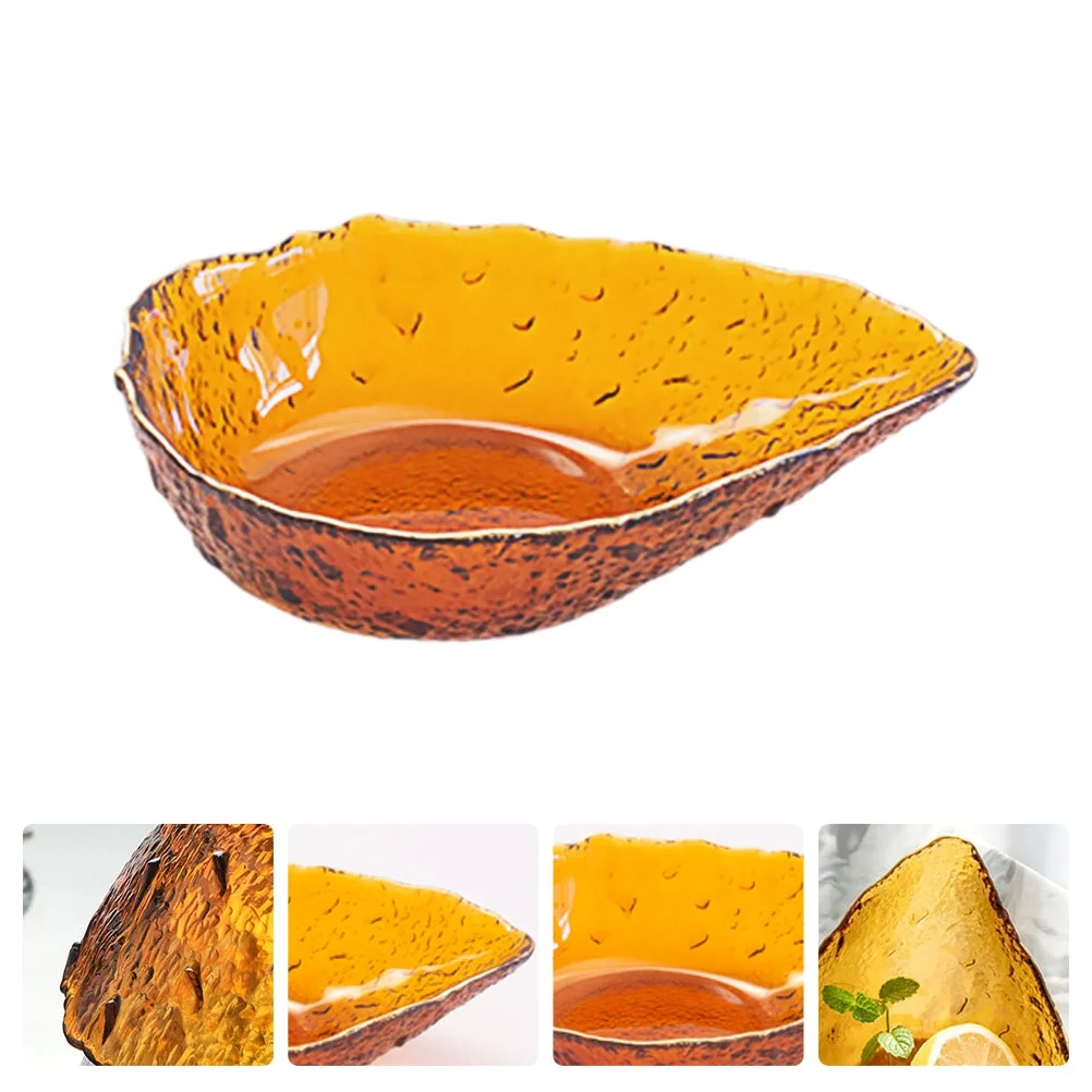 NUOLUX  Bowl Glass Bowls Fruit Serving Plate Plates Crystal Snack Dessert Basket Pasta Vegetable Tabletop Centerpiece Salad