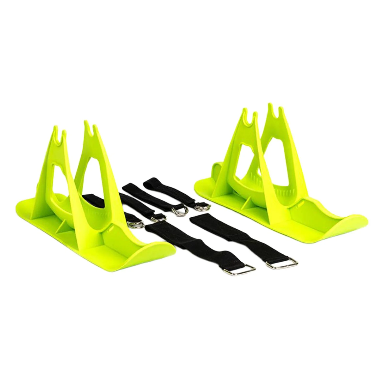 2 in 1 Toboggan Skiing Sleigh Bike Ski Sledge Garden Outdoor Walking Winter Snow Green