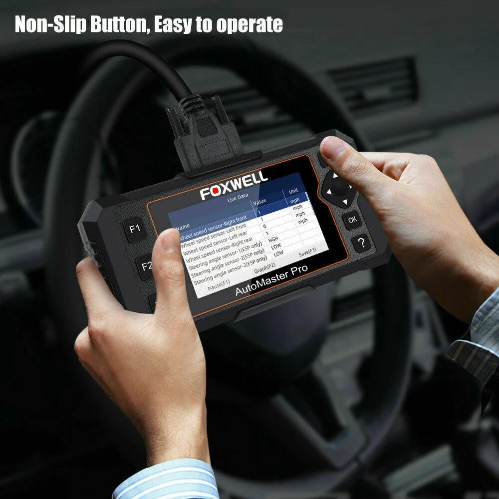 2022 New Version Foxwell Elite Full Systems Automotive OBD2 Scanner Oil Reset / EPB Reset / SAS Calibration/ABS Bleeding/Throttle Matching Code Reader Diagnostic Scan Tool Lifetime Free Update