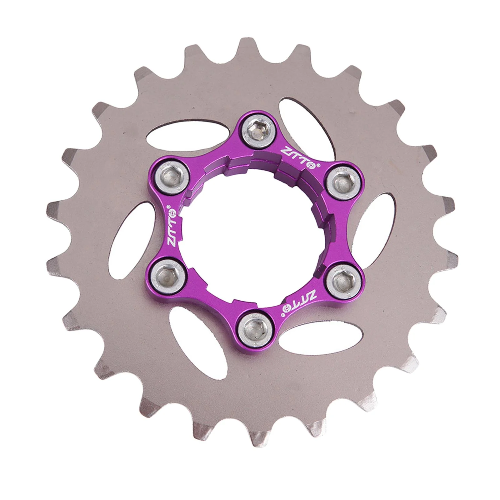 Bicycle Single Cassette Cog with Lockring, Spacers set MTB Fixed Gear Adapter 17-32T Hub Refit Parts - 22T
