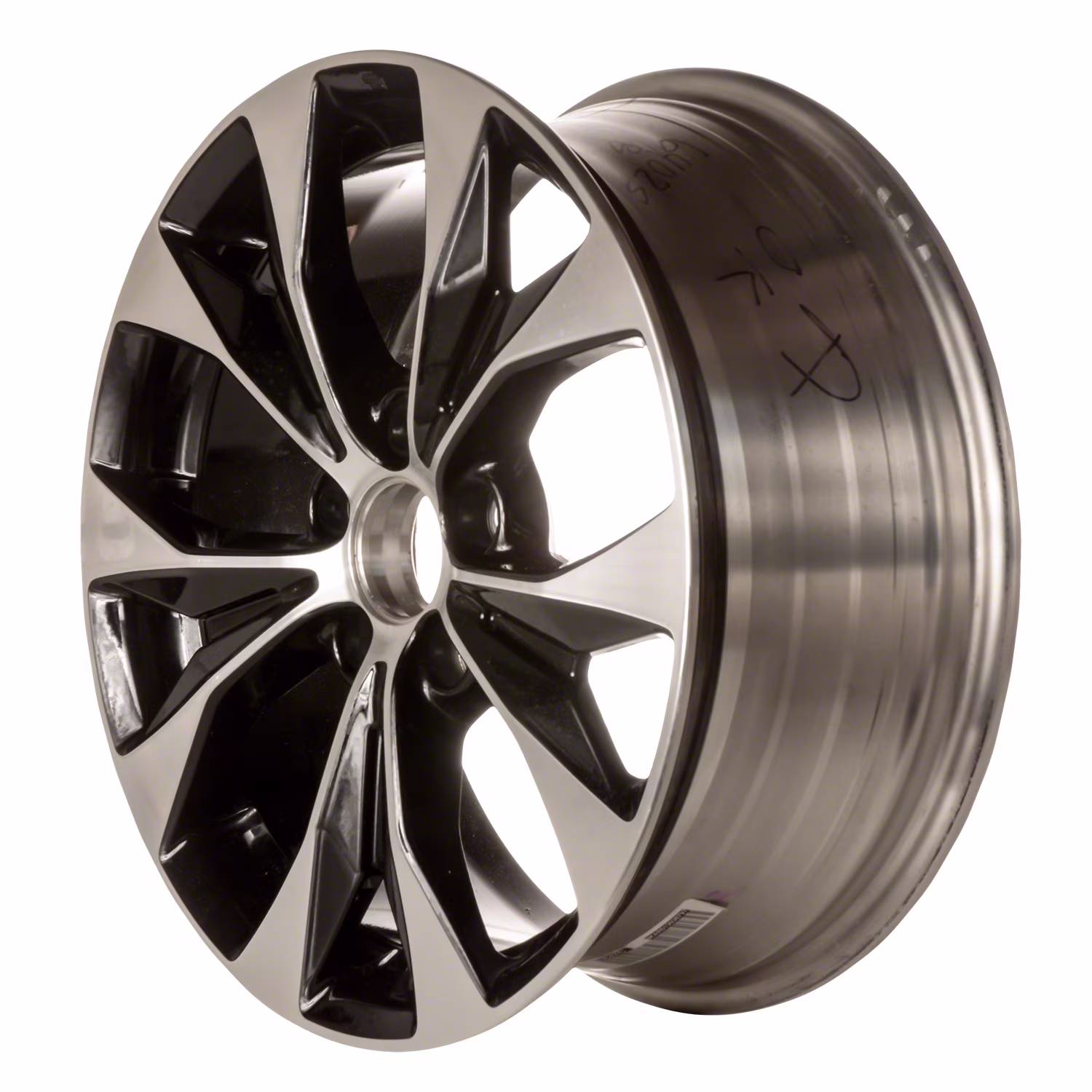 17 X 7 Reconditioned OEM Aluminum Alloy Wheel, Machined and Black, Fits 2012-2013 Honda Civic Coupe
