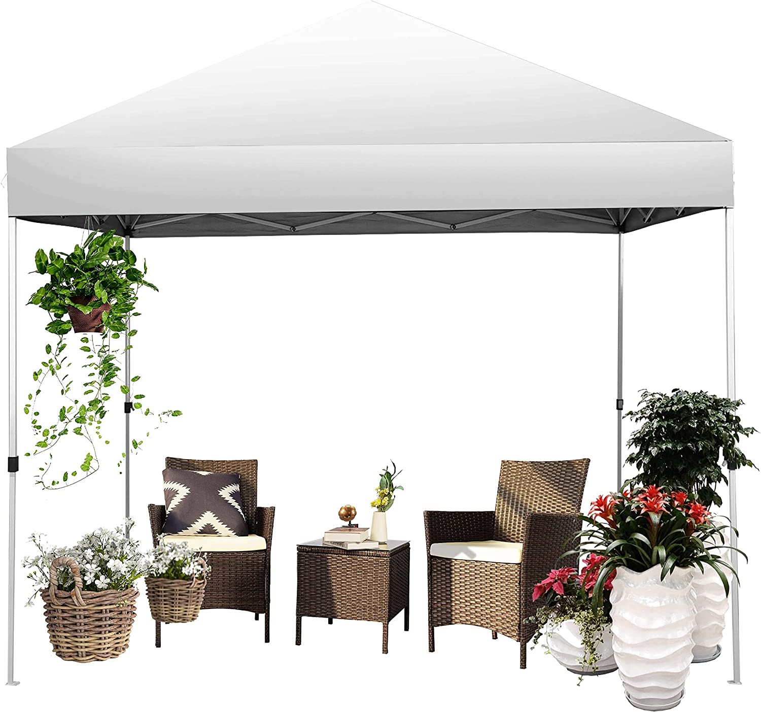 PAOLFOX 10 x 10 Outdoor Portable Instant Pop Up Tent with Carry Bag,Beige