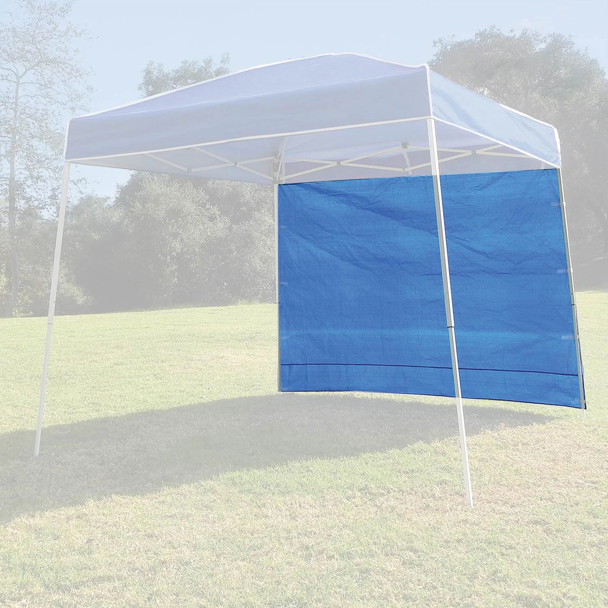 Z-Shade 10x10 Foot Everest Pop Up Shade Canopy w/ Taffeta Attachment, Blue