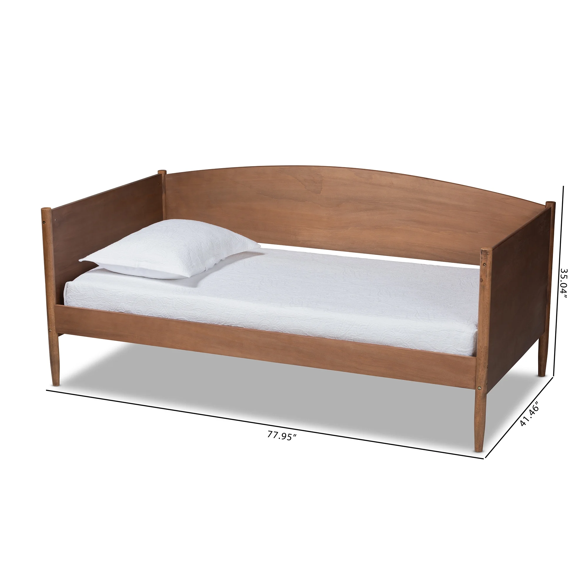 Baxton Studio Veles MidCentury Modern Ash Wanut Finished Wood Daybed