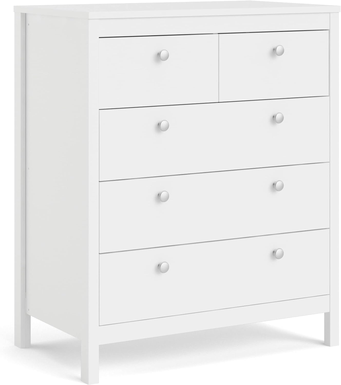 5 Drawer Chest, White