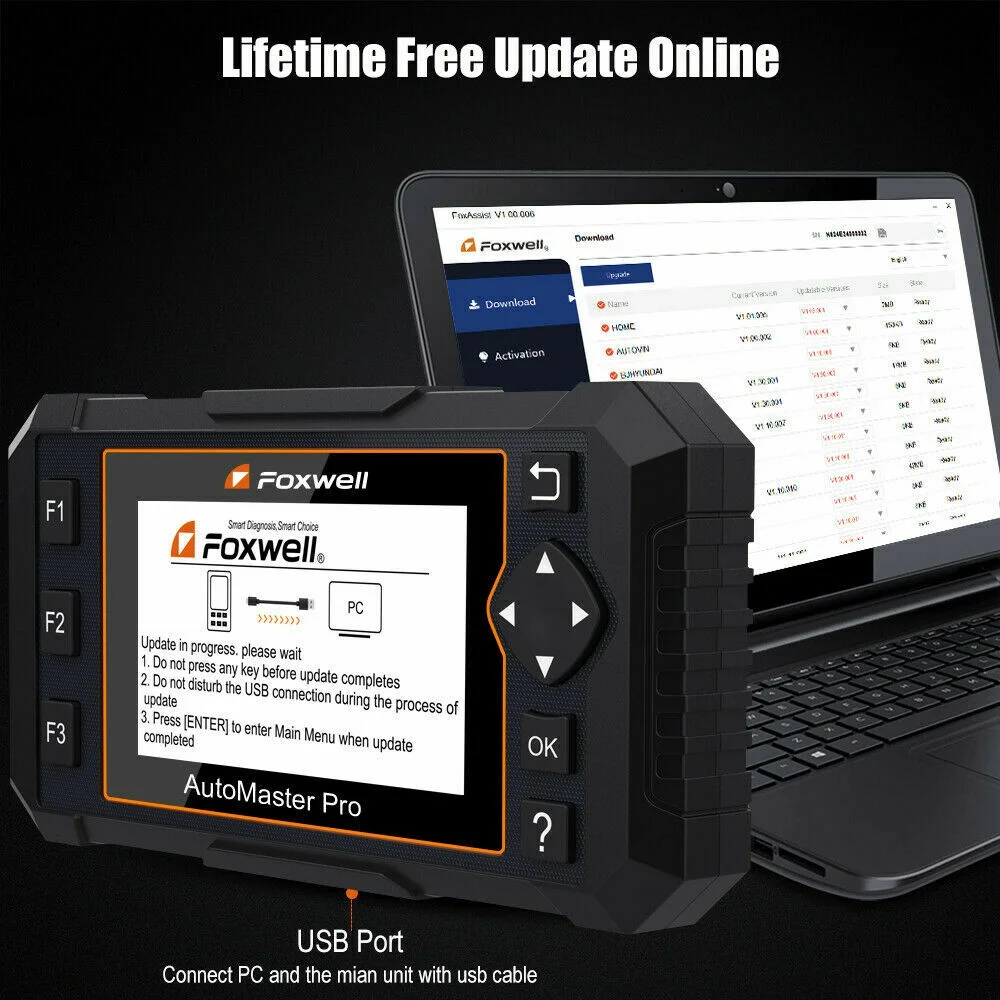 2022 New Version Foxwell Elite Full Systems Automotive OBD2 Scanner Oil Reset / EPB Reset / SAS Calibration/ABS Bleeding/Throttle Matching Code Reader Diagnostic Scan Tool Lifetime Free Update