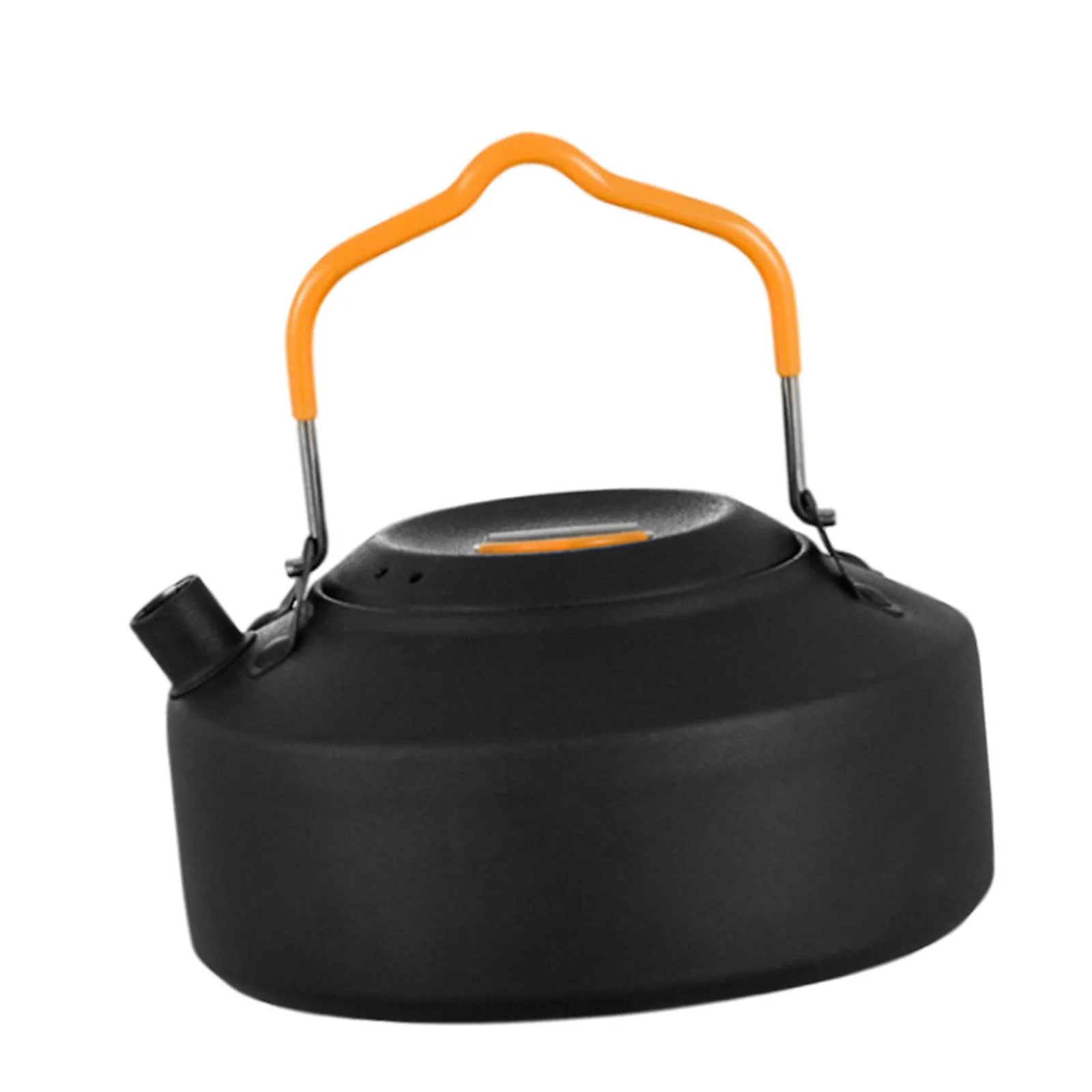 1L Camping Kettle Stain Resistant Teapot for Cooking Barbecue Mountaineering Black