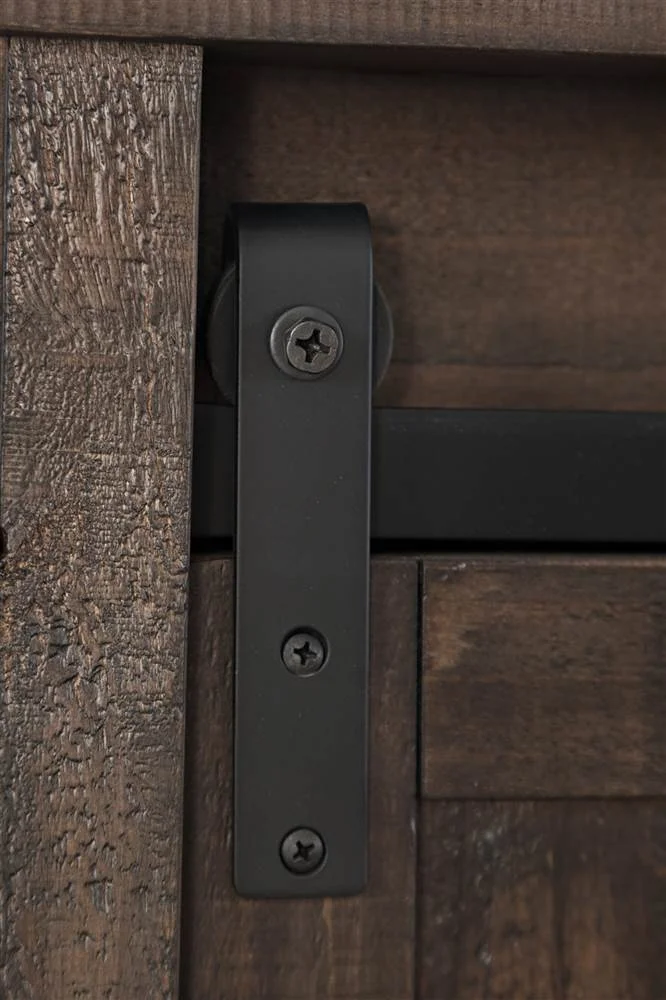 Jofran Madison County Rustic Reclaimed Pine Farmhouse Queen Barn Door Bed