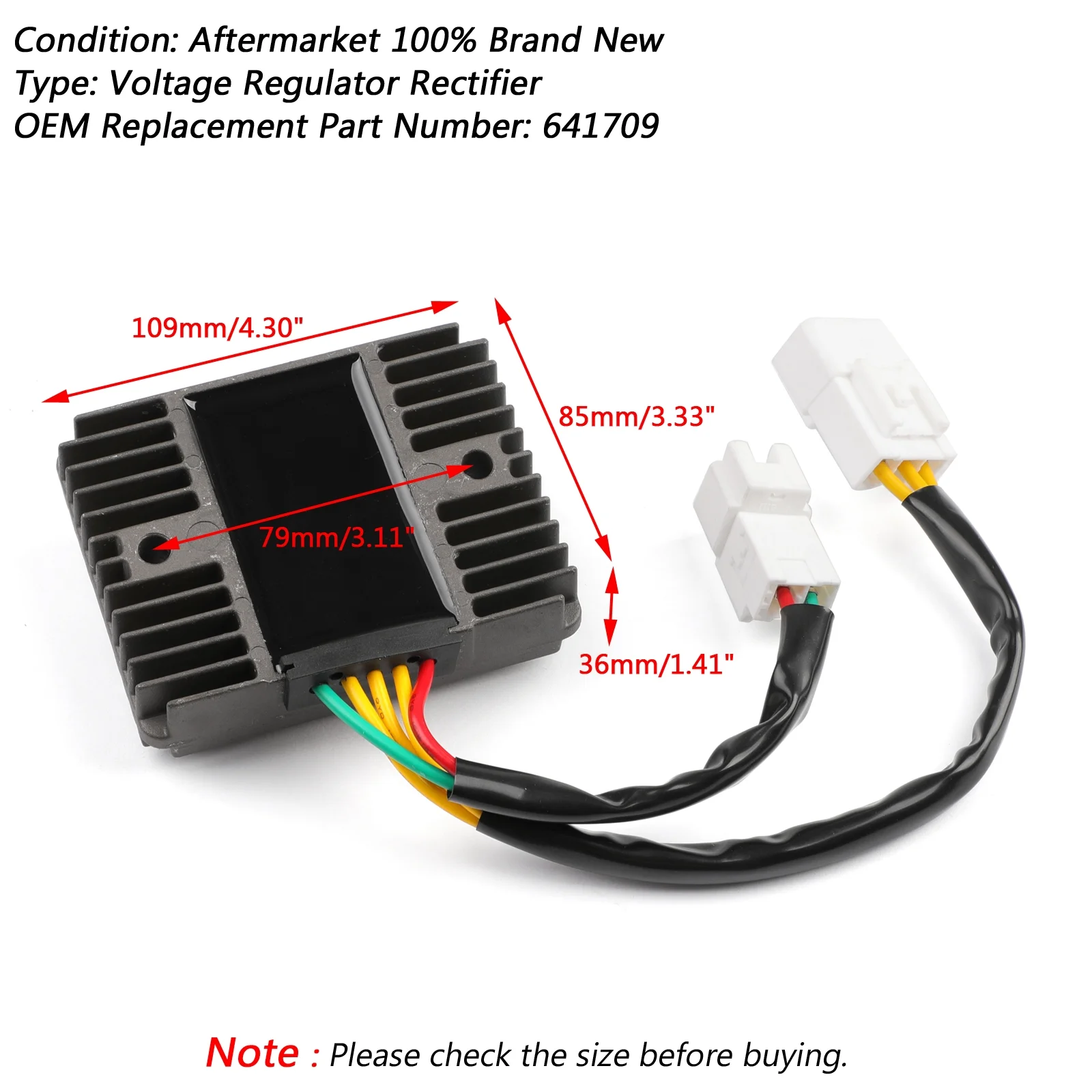 Motor Genic VOLTAGE REGULATOR FOR PIAGGIO VESPA GTV300 GTS MP3 125 250 300 2005-2017 641709