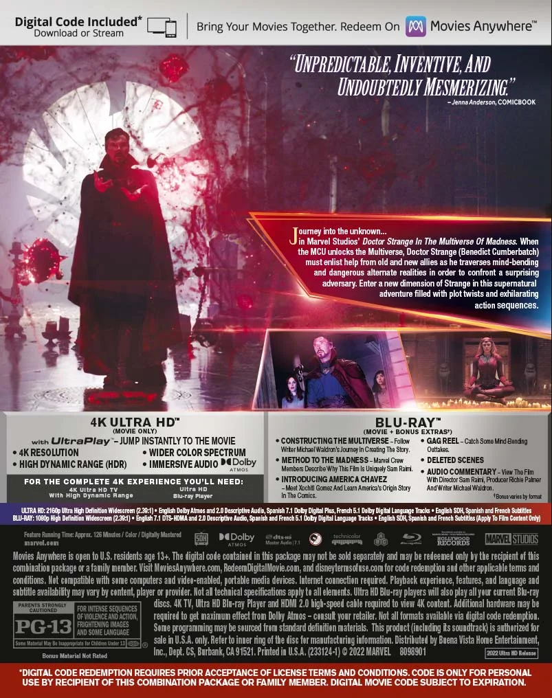 Doctor Strange: In The Multiverse Of Madness Walmart Exclusive (4K Ultra HD + Blu-Ray + Digital Code)