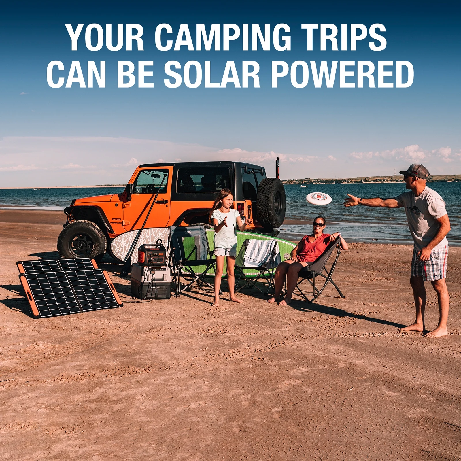 Jackery Solar Generator 1000, 1002Wh Capacity, 1*Portable Power Station with 2*100W Solar Panels