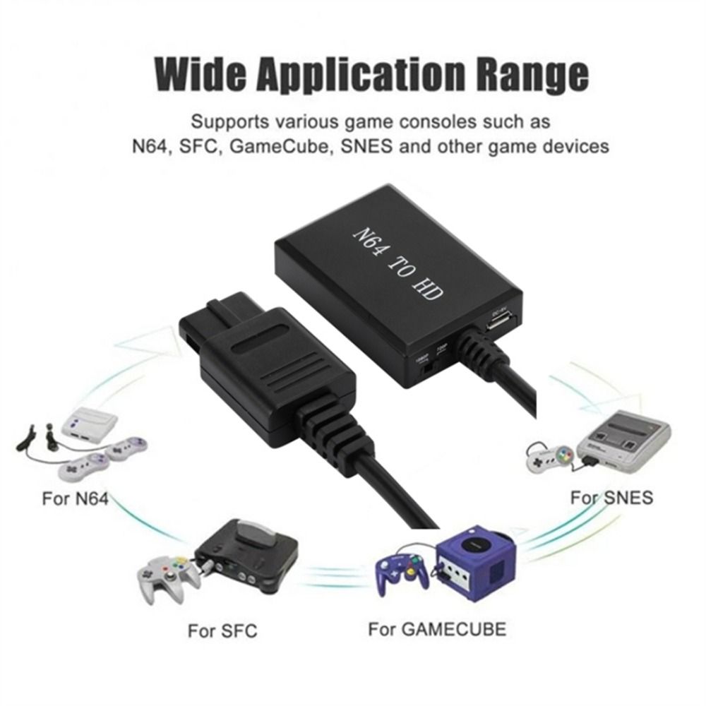 Projector Game Monitor For Wii/Xbox to HDMI For PS2 to HDMI-compatible Adapter Converter N64 to HDTV FOR WII TO HD