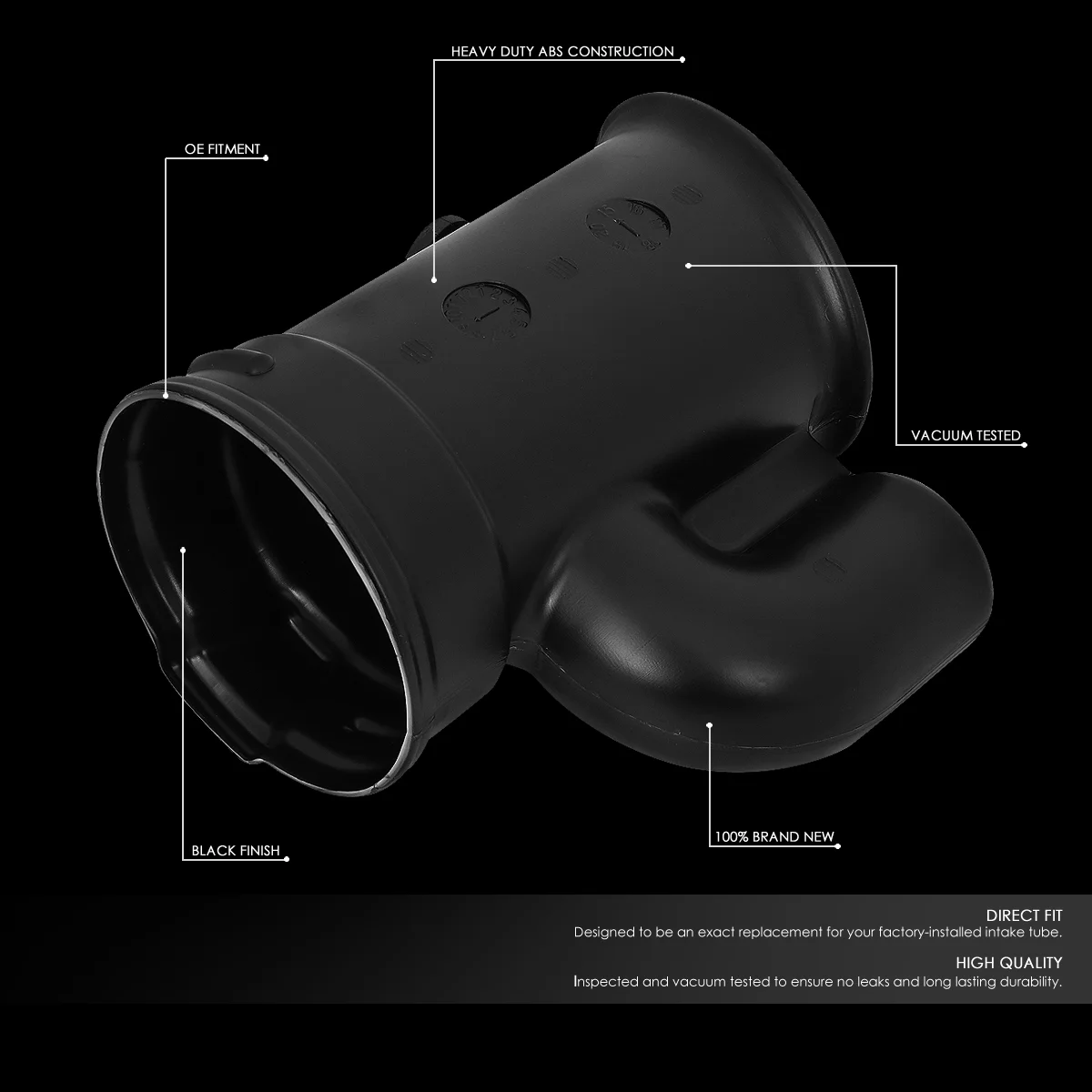 DNA Motoring OEM-AD-003 For 2006 to 2007 Honda Accord 2.4L Tube C Engine Air Intake Inlet Duct Pipe